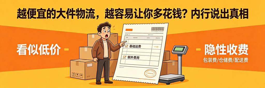越便宜的大件物流，越容易让你多花钱？内行说出真相