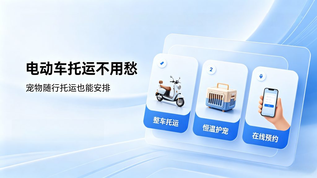 电动车长途托运不用愁，宠物随行托运也能安排！