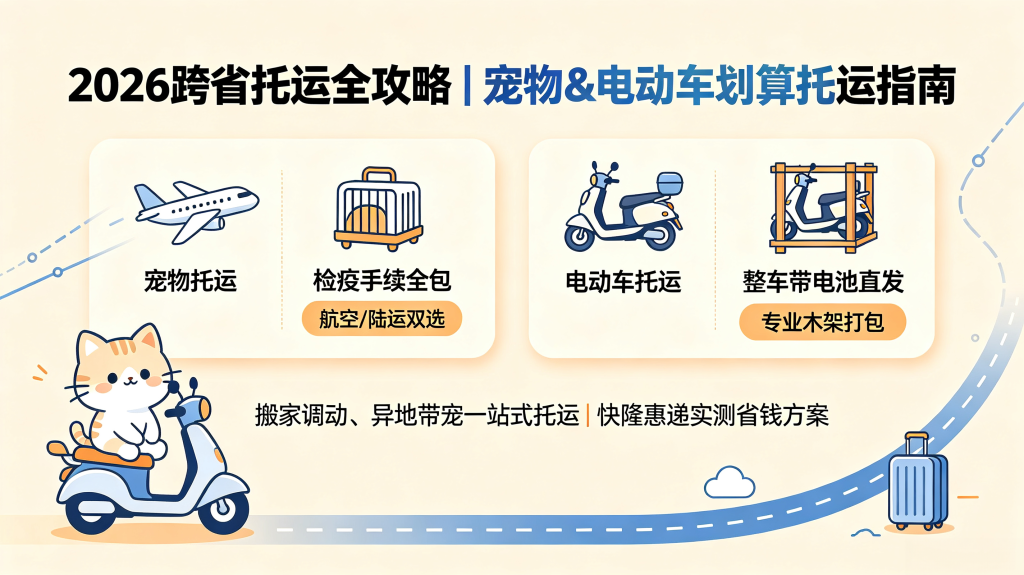 2026跨省托运攻略：宠物、电动车怎么寄最划算？快隆惠递价格实测