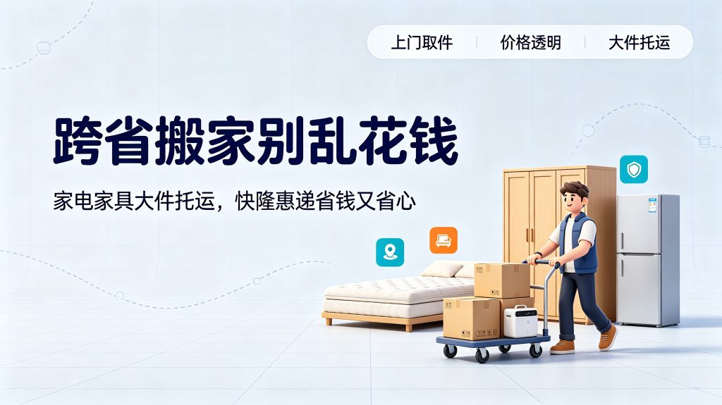 拒绝搬家被宰！跨省寄大件家电家具，快隆惠递划算还上门取件