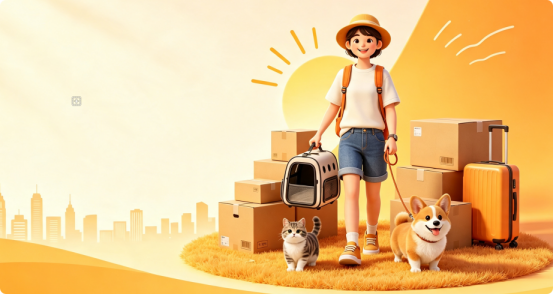 8月搬家带猫犬发愁？快隆宠物托运跨省护送