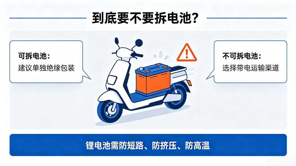 电动车托运别再踩雷！到底要不要拆电池？普通物流为什么不收？