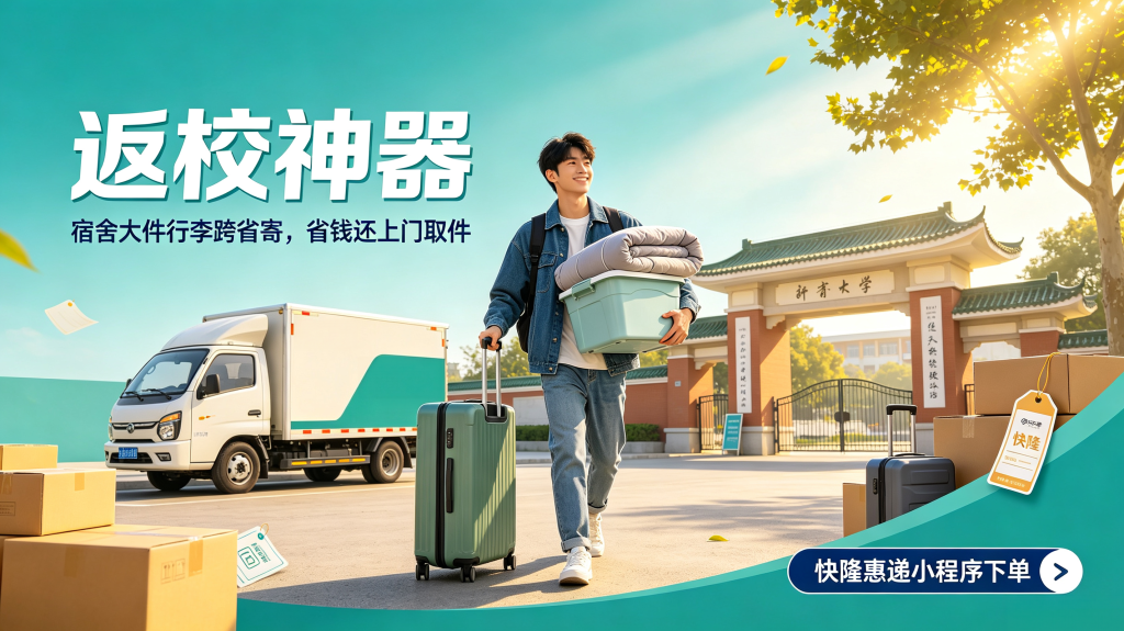 返校神器｜宿舍大件行李跨省寄，省钱还上门取件