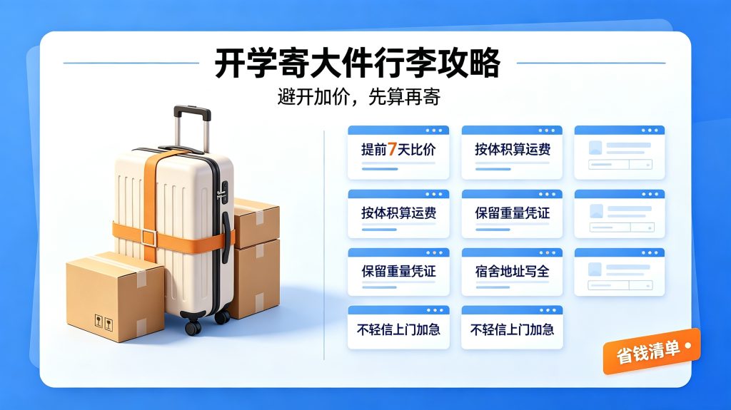 开学寄大件行李攻略！避开加价、破损，轻松把行李寄去学校