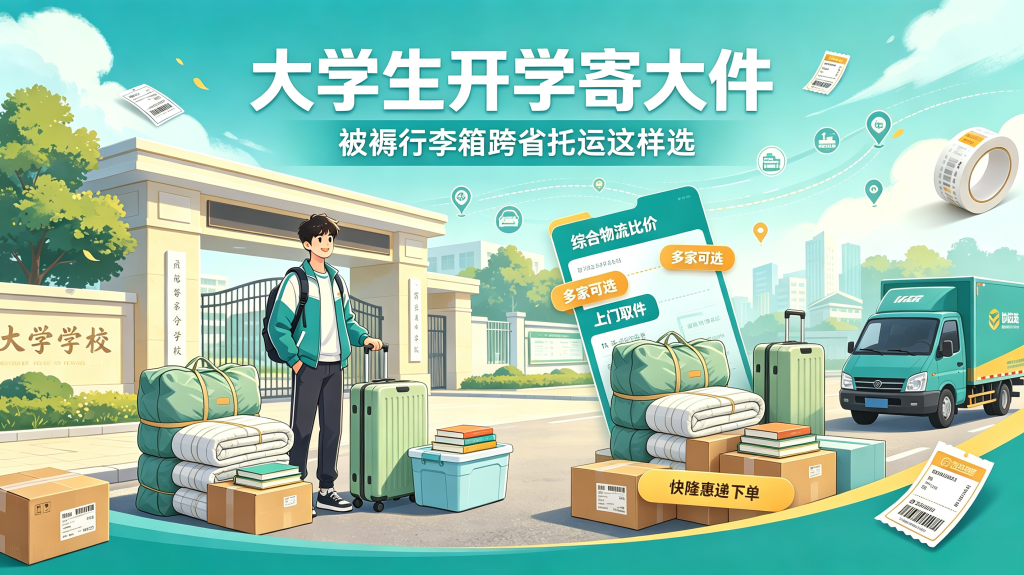 大学生开学寄大件｜被褥行李箱跨省托运这样选