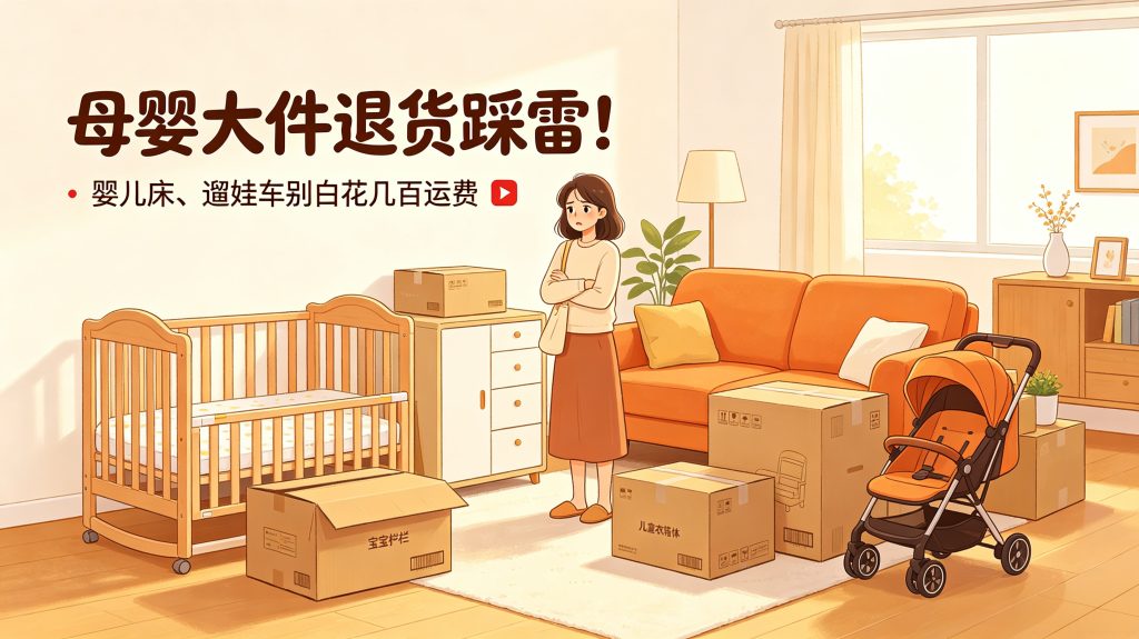 婴儿床、宝宝护栏、儿童衣柜、遛娃车等母婴大件退货避雷，别白白亏几百运费