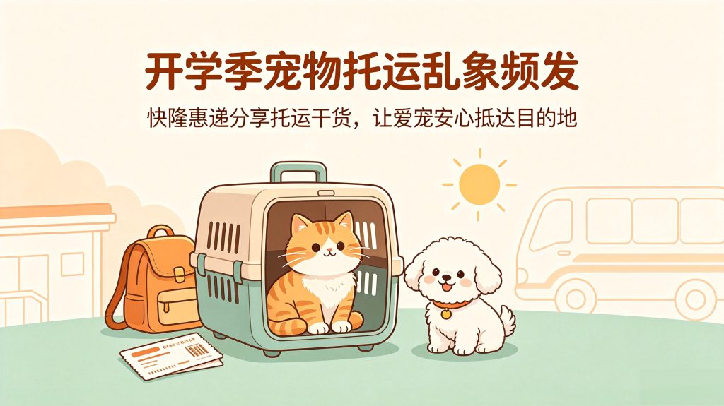 开学季宠物托运乱象频发，风险暗藏！快隆惠递分享托运干货，让爱宠安心抵达目的地