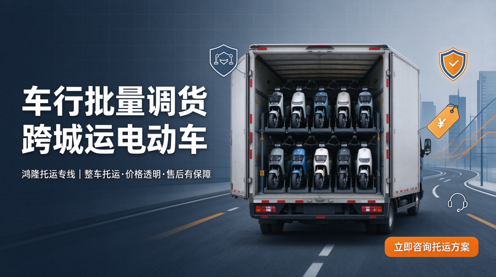 车行批量调货、跨城运电动车，选鸿隆托运专线运输